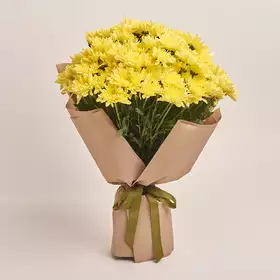 Букет 25 Жовтих Хризантем