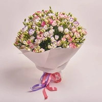 Bouquet 51 White-Violet Eustoma 