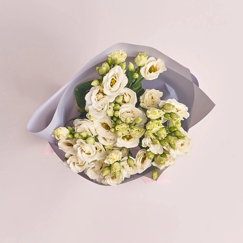 Изображение товара Букет 5 Белых Эустом, упаковка: Серая, артикул: 2613
