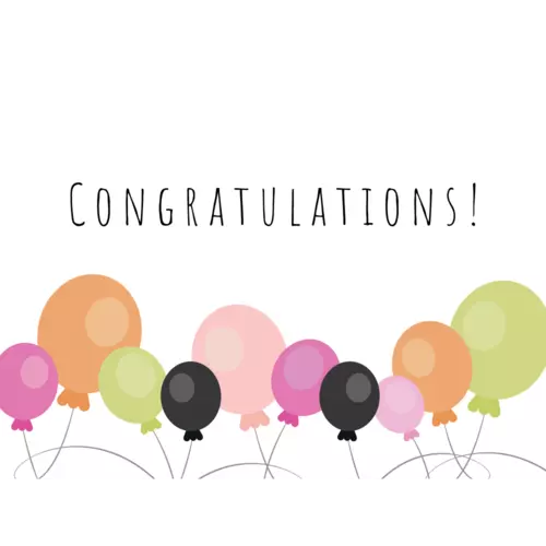 Изображение товара Открытка 'Поздравляю' Шарики, артикул: 2710