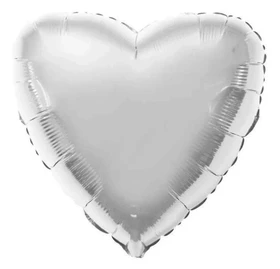 Кулька фольгована FM Серце металік срібне