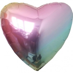 Кулька фольгована FM Серце градієнт металік