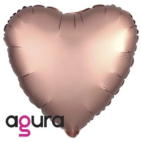 Шарик фольгированный Agura Сердце розовое золото