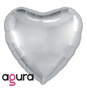 Кулька фольгована Agura Серце срібло