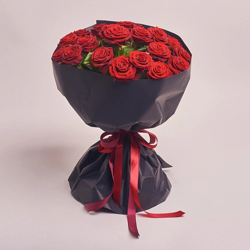 Product image Bouquet of 25 Red Roses Grand Prix, packaging: 
Graphite, vendor code: 2057