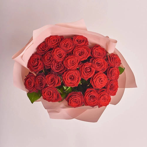 Product image Bouquet of 25 Red Roses Grand Prix, packaging: Powder, vendor code: 2057