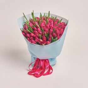 Bouquet 101 Hot pink tulip