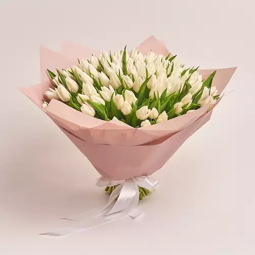 Product image Bouquet 101 White tulip, packaging: Powder, vendor code: 2360