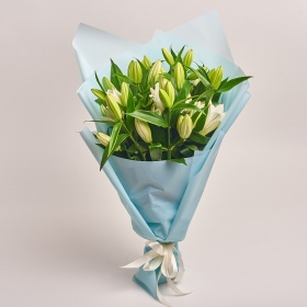 Bouquet of 11 White Lilies