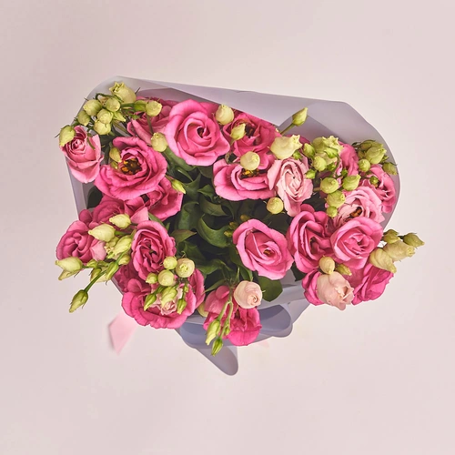 Product image Bouquet of 5 Pink Eustomas, packaging: Gray, vendor code: 2283
