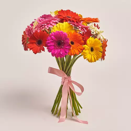 Product image Bouquet of 25 Gerberas mix, packaging: Without packaging, vendor code: 996