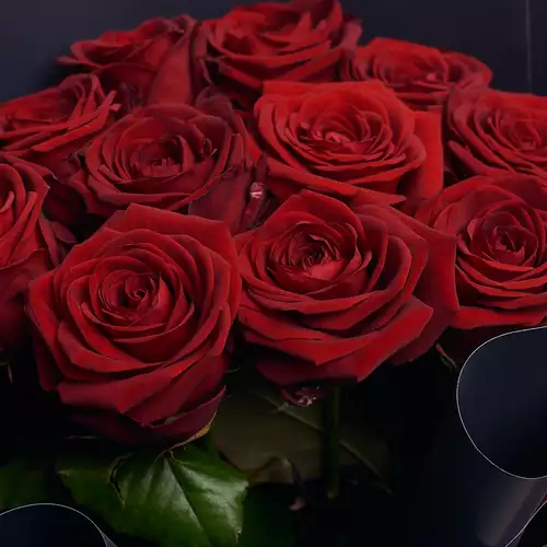 Product image Bouquet of 11 Red Roses Grand Prix , packaging: Red, vendor code: 2056