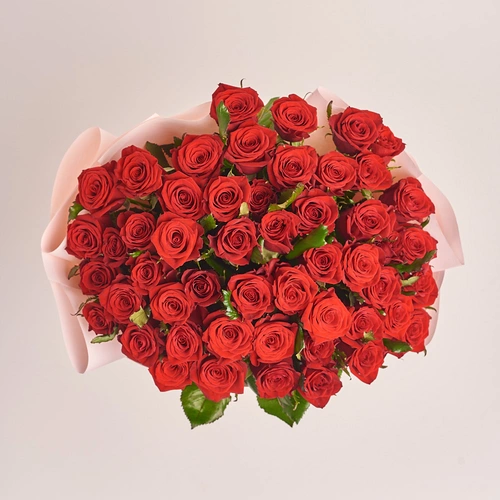 Product image Bouquet 51 Red Rose Prestige, packaging: Composite light pink, SKU: 2429