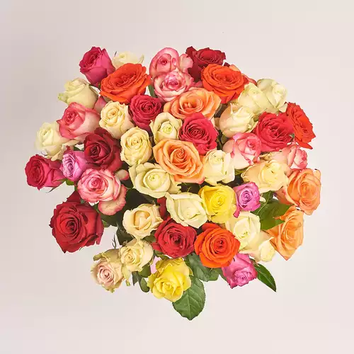 Product image Bouquet 51 Rose Mix, packaging: Without packaging, vendor code: 2384