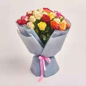 Product image Bouquet 51 Rose Mix, packaging: Gray, vendor code: 2384