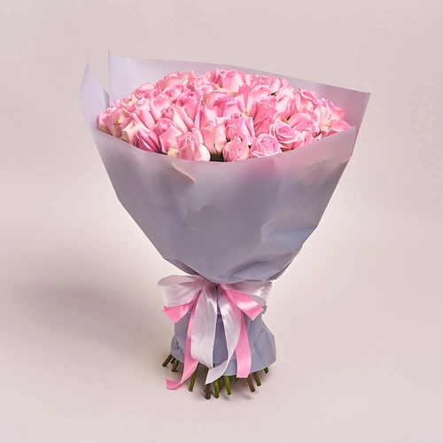 Product image Bouquet 51 Pink Rose , packaging: Gray, vendor code: 2296