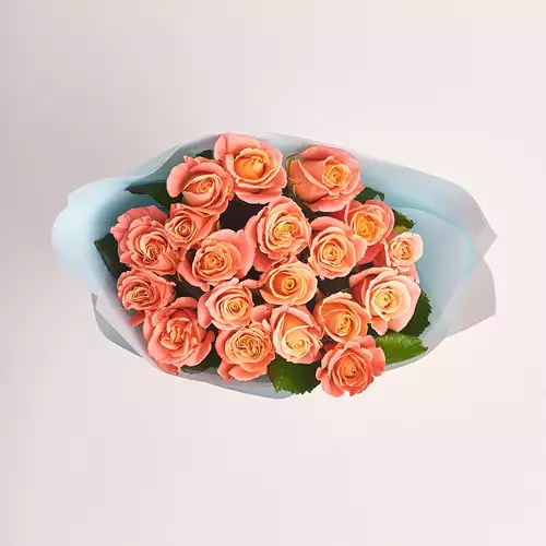 Product image Bouquet of 19 Roses Miss Piggy , packaging: Blue, vendor code: 2389