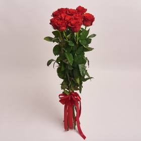 Bouquet of 11 Freedom Red Roses 100 cm