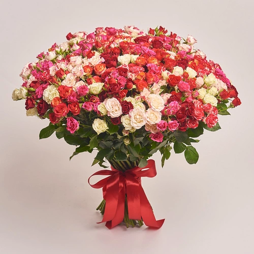 Product image Bouquet of 101 Roses spray Мix, packaging: Without packaging, vendor code: 2039