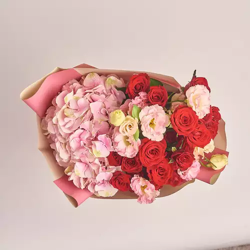 Product image Bouquet 605, packaging: Gradiens pink, vendor code: 2331