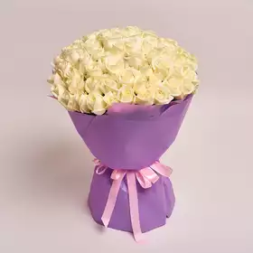 Bouquet of 75 White Roses 