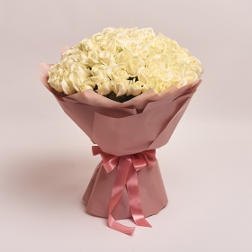 Bouquet of 101 White Roses 