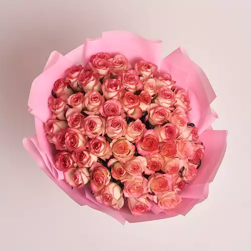 Product image Bouquet of 51 Jumilia Roses, packaging: Pink, vendor code: 2127