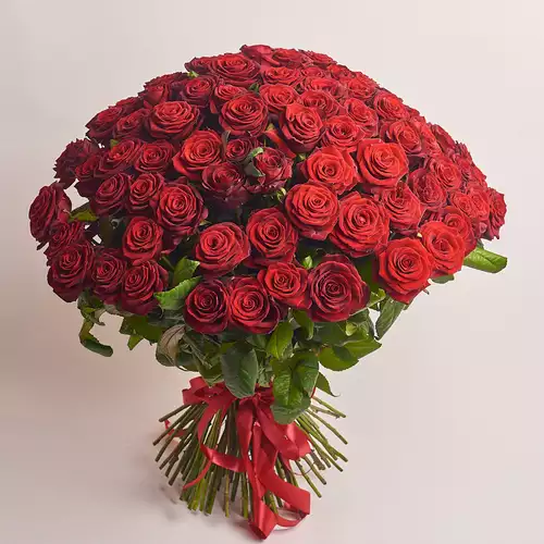 Product image Bouquet 101 Red Rose Grand Prix, packaging: Without packaging, vendor code: 2055