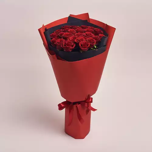 Product image Bouquet of 25 Red Roses Prestige , packaging: Red, vendor code: 2427