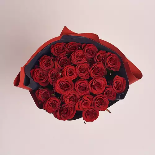 Product image Bouquet of 25 Red Roses Prestige , packaging: Red, vendor code: 2427