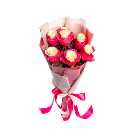 Bouquet of 7 Roses HotPinkSoul 