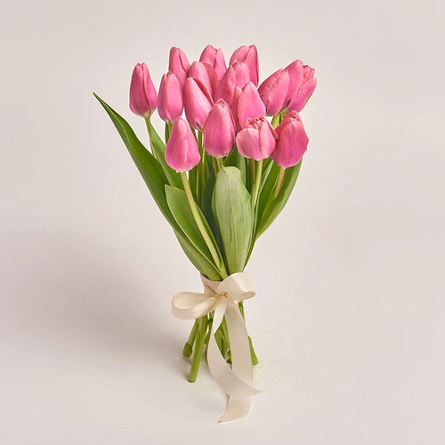 Product image Bouquet of 15 Pink Tulips, packaging: Without packaging, vendor code: 2254