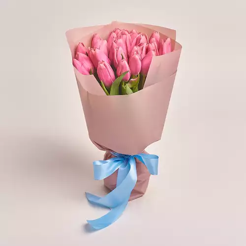 Product image Bouquet of 25 Pink Tulips, packaging: Powder, vendor code: 2263