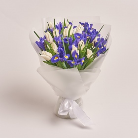 Bouquet 630 Mix Tulips and Irises