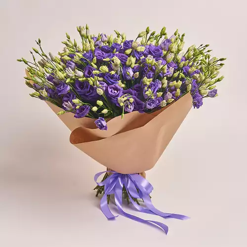 Product image Bouquet 51 Purple Eustoma, packaging: Craft, vendor code: 2535