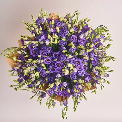Product image Bouquet 51 Purple Eustoma, packaging: Сraft, vendor code: 2535