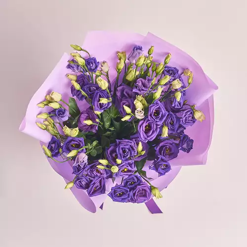 Product image Bouquet 11 Purple Eustoma, packaging: Purple, vendor code: 2539