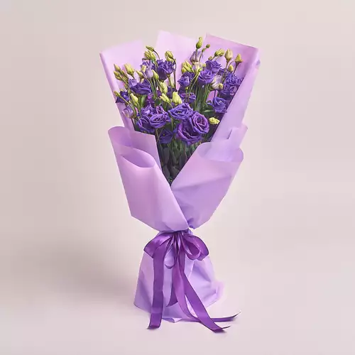 Product image Bouquet 11 Purple Eustoma, packaging: Purple, vendor code: 2539