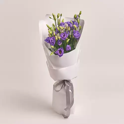 Product image Bouquet 5 Purple Eustoma, packaging: White, vendor code: 2541