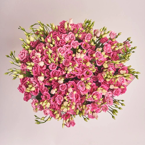 Product image Bouquet 51 Pink Eustoma , packaging: White, vendor code: 2554