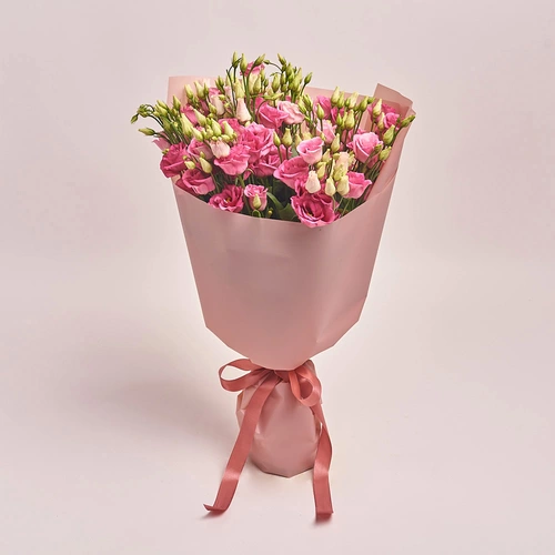 Product image Bouquet of 15 Pink Eustomas , packaging: Powder, vendor code: 2555