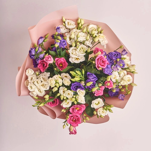 Product image Bouquet 15 Eustoma Mix , packaging: Powder, vendor code: 2620