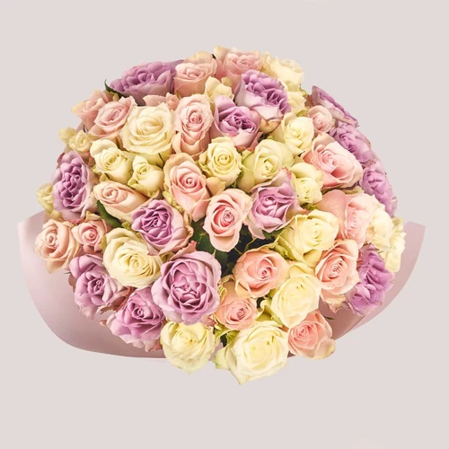 Product image Bouquet 51 Rose Athena and Memory, packaging: Kafin rose, SKU: 2623