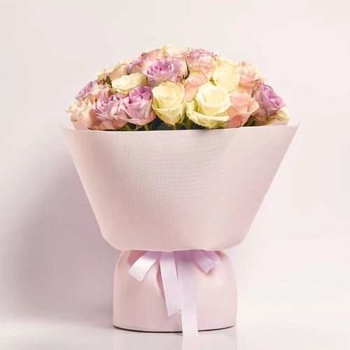 Product image Bouquet 51 Rose Athena and Memory, packaging: Kafin rose, SKU: 2623