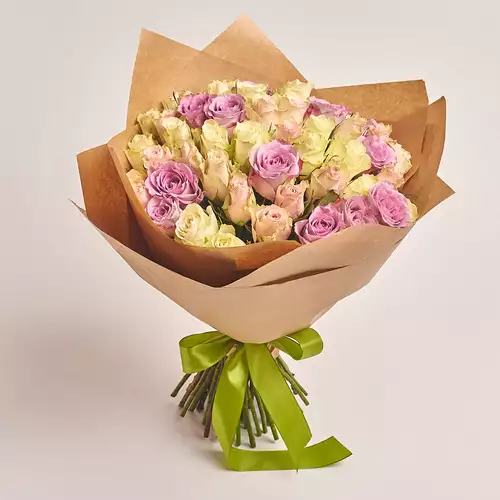 Product image Bouquet 51 Rose mix Athena and Memory, packaging: Craft, vendor code: 2623