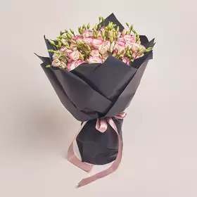 Bouquet of 25 White-Pink Eustomas