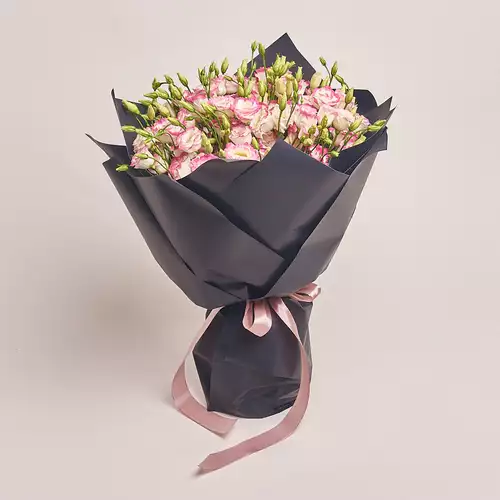 Product image Bouquet of 25 White-Pink Eustomas, packaging: 
Graphite, vendor code: 2634