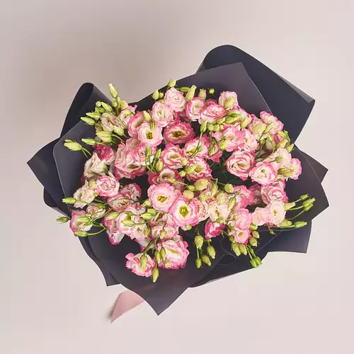 Product image Bouquet of 25 White-Pink Eustomas, packaging: 
Graphite, vendor code: 2634