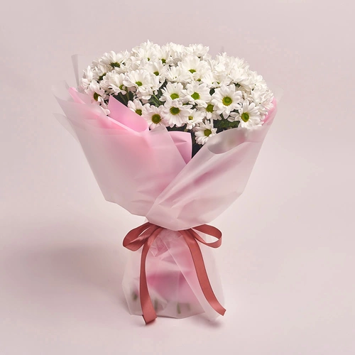 Product image Bouquet of 15 Chrysanthemums Daisies , packaging: Transparent, vendor code: 2671