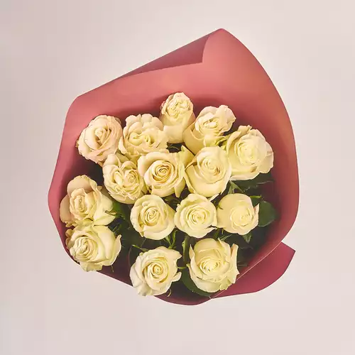 Product image Bouquet of 15 Roses Mondial 80 cm., packaging: Coral, vendor code: 2679